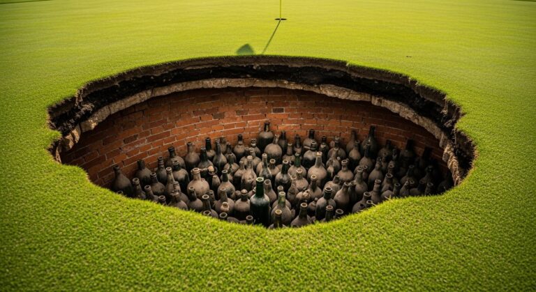 Découverte Incroyable : Cave à Vin Cachée Sous un Terrain de Golf