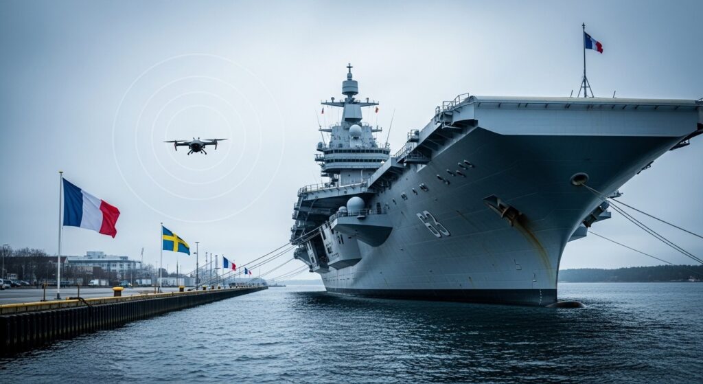 Drone Russe Brouillé Près du Charles de Gaulle en Suède