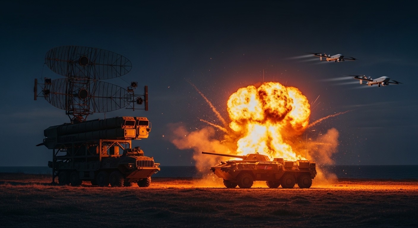 Des drones FP-2 ukrainiens ont pulvérisé des composants clés d’un rare système S-300V russe près de Marioupol. Une frappe nocturne précise qui affaiblit sérieusement la défense aérienne ennemie ? Les détails d’une opération audacieuse.