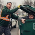 Éboueur américain tombe sur un fugitif caché dans une poubelle