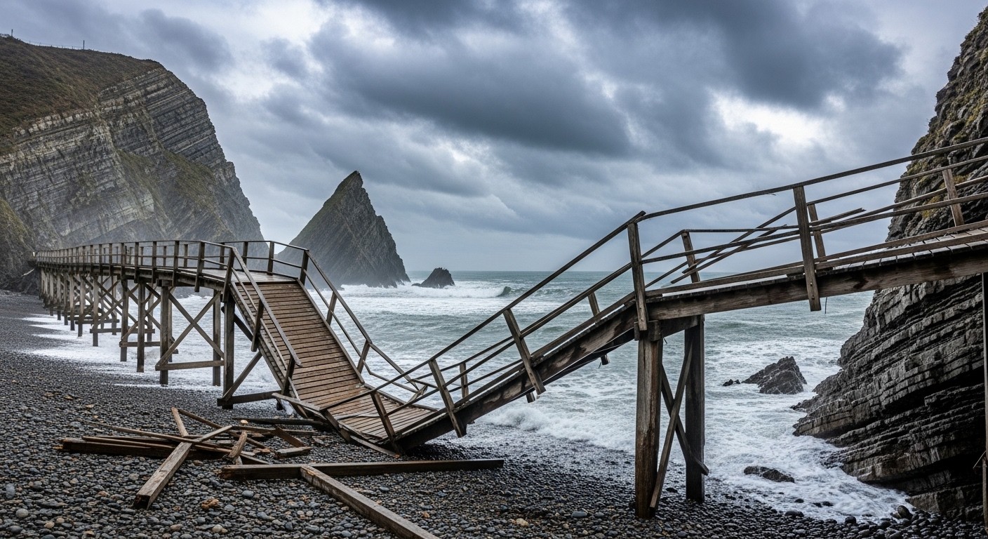 Tragédie à Santander : une passerelle s'effondre sur une plage, causant 5 morts et 1 disparu parmi un groupe de jeunes. Détails, secours et enquête en cours.