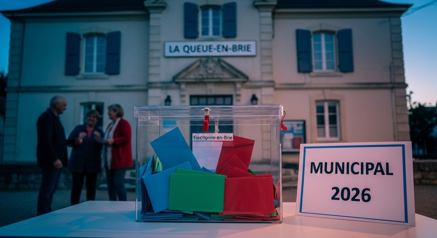 Découvrez les résultats du 1er tour des municipales 2026 à La Queue-en-Brie : scores, triangulaire, participation en hausse. Qui l'emportera le 22 mars ?