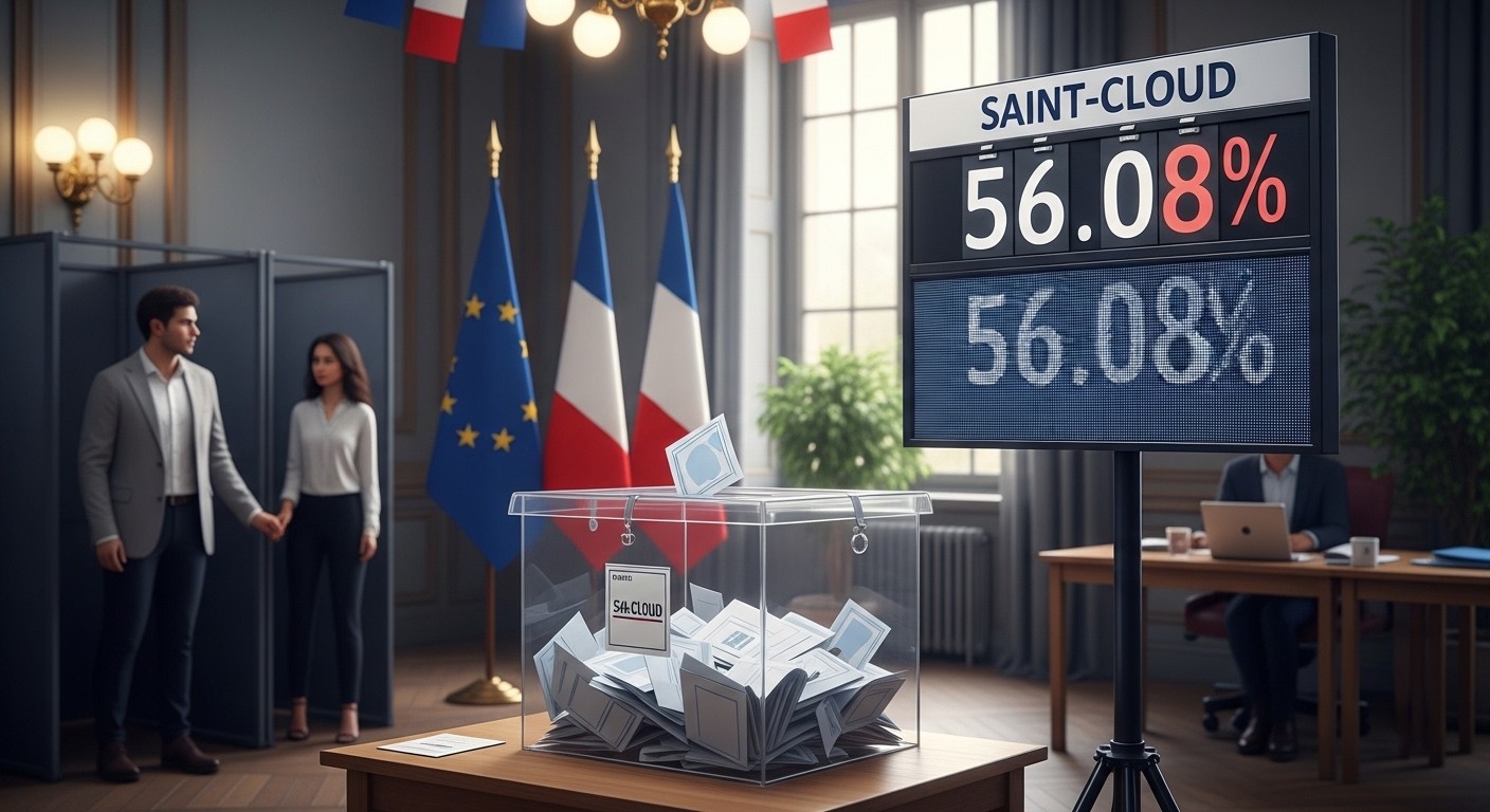Découvrez les résultats détaillés du premier tour des municipales 2026 à Saint-Cloud : large victoire d'Éric Berdoati avec 56,08 %, participation en hausse et analyse des enjeux locaux pour cette ville des Hauts-de-Seine.