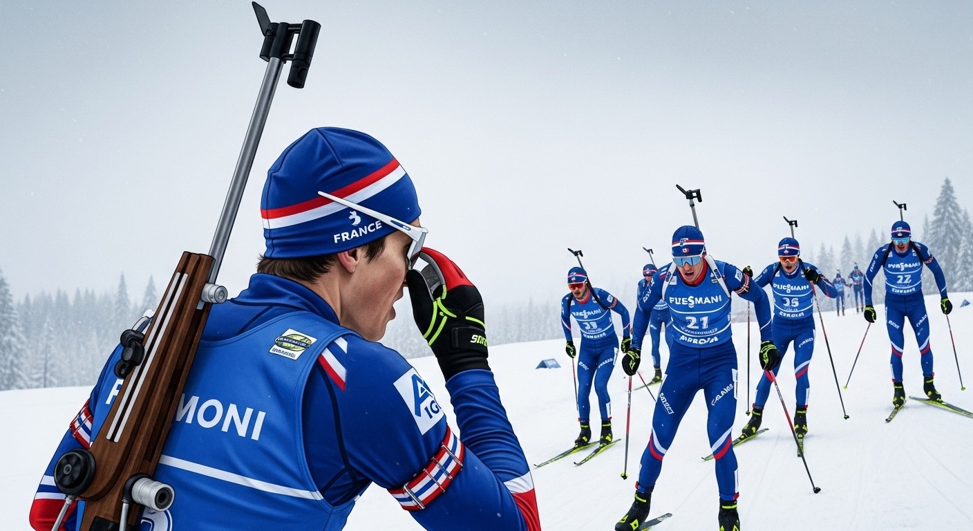 Découvrez pourquoi Émilien Jacquelin s'est agacé après la mass-start de Kontiolahti : frustration face aux efforts de ses compatriotes et recadrage de l'entraîneur.