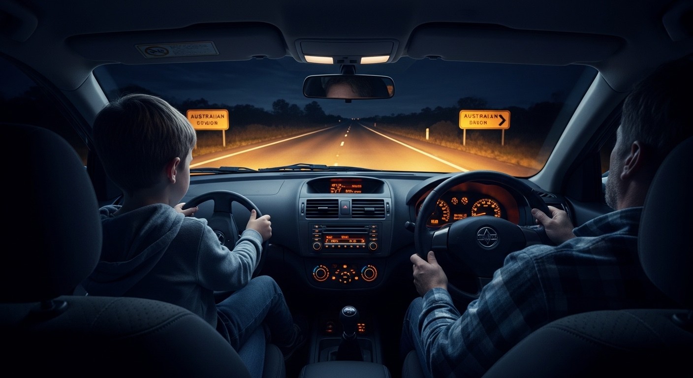 Découvrez l'incroyable incident en Australie où un garçon de 9 ans a été surpris au volant d'une voiture sur une grande autoroute à 1h30 du matin, aidant un adulte épuisé. Dangers et conséquences expliqués.