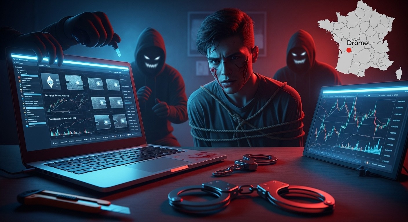 Découvrez les détails choc de l'enlèvement d'un jeune Suisse en Drôme pour une rançon en cryptomonnaies. 16 suspects arrêtés six mois après : une affaire qui alerte sur les dangers des actifs numériques.