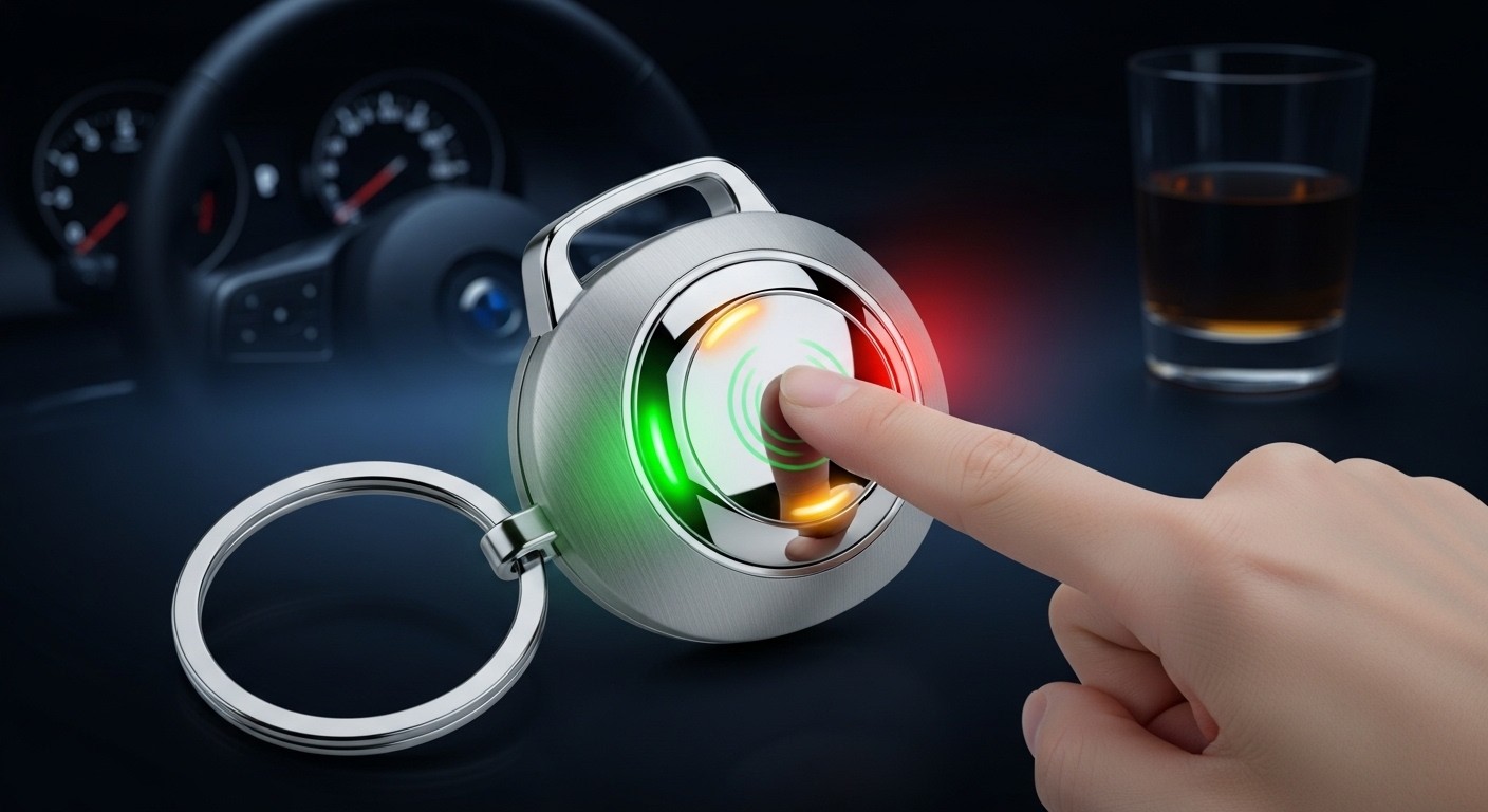 Découvrez Ethylokey, l'éthylotest tactile révolutionnaire en forme de porte-clés qui détecte l'alcool par simple pression du doigt. Une innovation française pour plus de sécurité au volant !