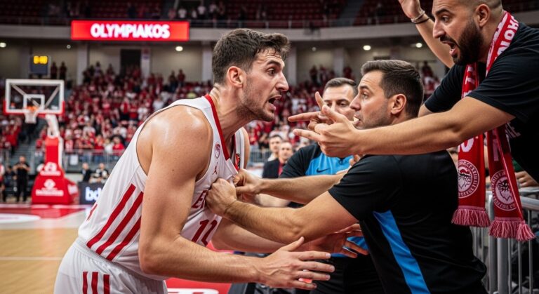 Evan Fournier : Altercation avec un Spectateur en Grèce