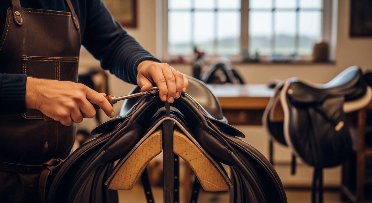 Découvrez l'immersion dans l'atelier où naissent les selles Hermès, entre tradition séculaire et innovations sportives pour cavalier et cheval. Un savoir-faire d'exception révélé.