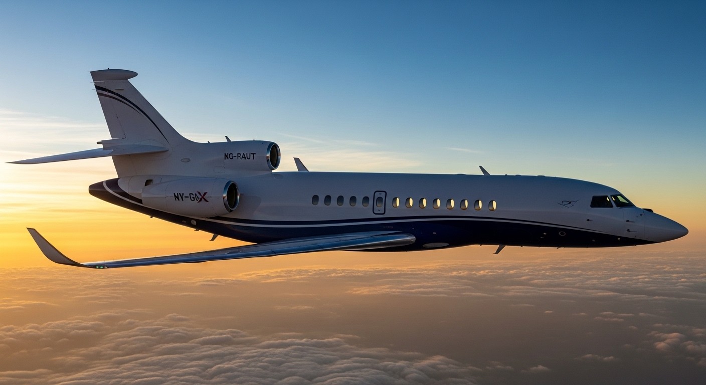Découvrez le Falcon 10X de Dassault : 14 000 km de portée, cabine géante et technologies Rafale. Prix >80 M$, défi aux Gulfstream et Bombardier.