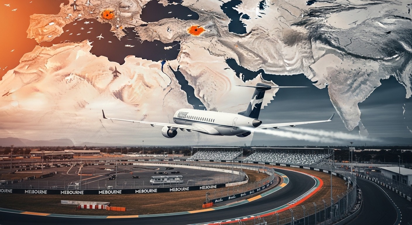 Découvrez comment les tensions au Moyen-Orient compliquent la logistique du GP d'Australie F1 2026 avec vols annulés et charters spéciaux, sans menacer la course. Impacts et perspectives.