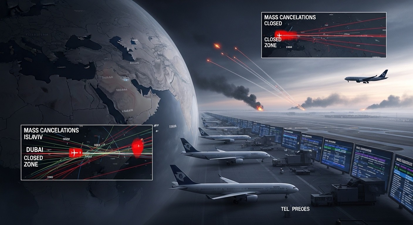 Frappes conjointes USA-Israël sur l'Iran provoquent chaos aérien : annulations massives vers Tel-Aviv, Dubaï, Beyrouth et fermetures d'espaces aériens. Impacts, compagnies touchées et conseils voyageurs.