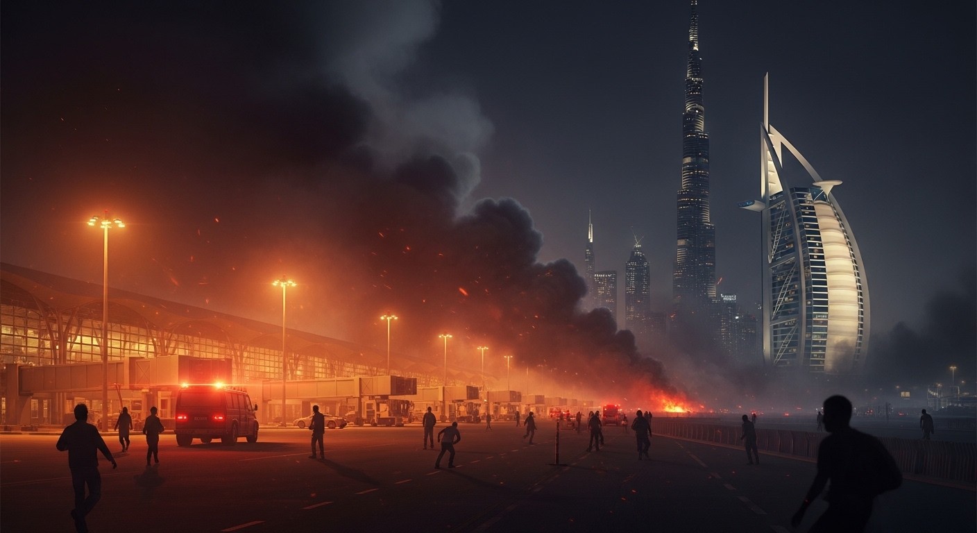 Frappes iraniennes en représailles touchent les Émirats : un mort et plusieurs blessés à l'aéroport d'Abou Dhabi, Dubaï évacué. Escalade au Moyen-Orient et impacts sur le voyage mondial.