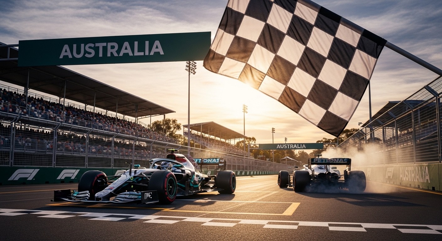 George Russell remporte le GP d'Australie 2026 pour Mercedes qui signe le doublé. Hadjar abandonne tôt chez Red Bull. Découvrez le résumé complet et les analyses de cette course palpitante !
