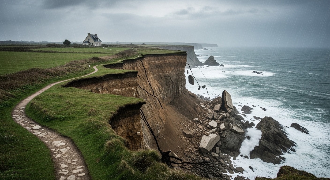Découvrez comment les intempéries dévastent le GR34 en Bretagne avec effondrements spectaculaires et fermetures de sentiers. Impacts sur randonneurs et littoral.