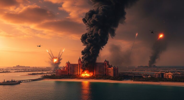 Guerre au Moyen-Orient : Explosion sur The Palm à Dubaï
