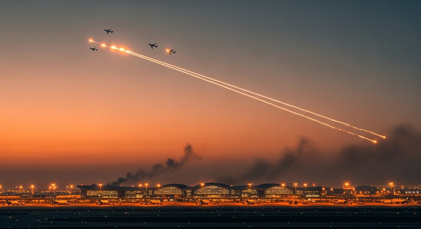 Découvrez comment la guerre en Iran perturbe l'aéroport de Dubaï, hub mondial, avec interceptions de missiles iraniens et chaos aérien aux Émirats. Impacts et suite du conflit.
