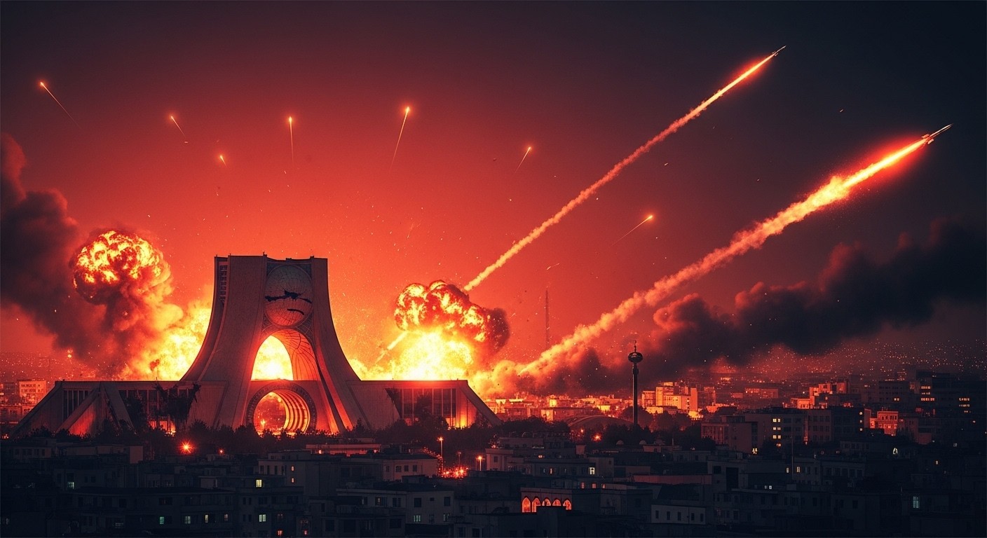 Plongez dans l'escalade des frappes américano-israéliennes sur Téhéran : télévision d'État touchée, explosions puissantes et régime affaibli. Analyse complète des événements récents en Iran.