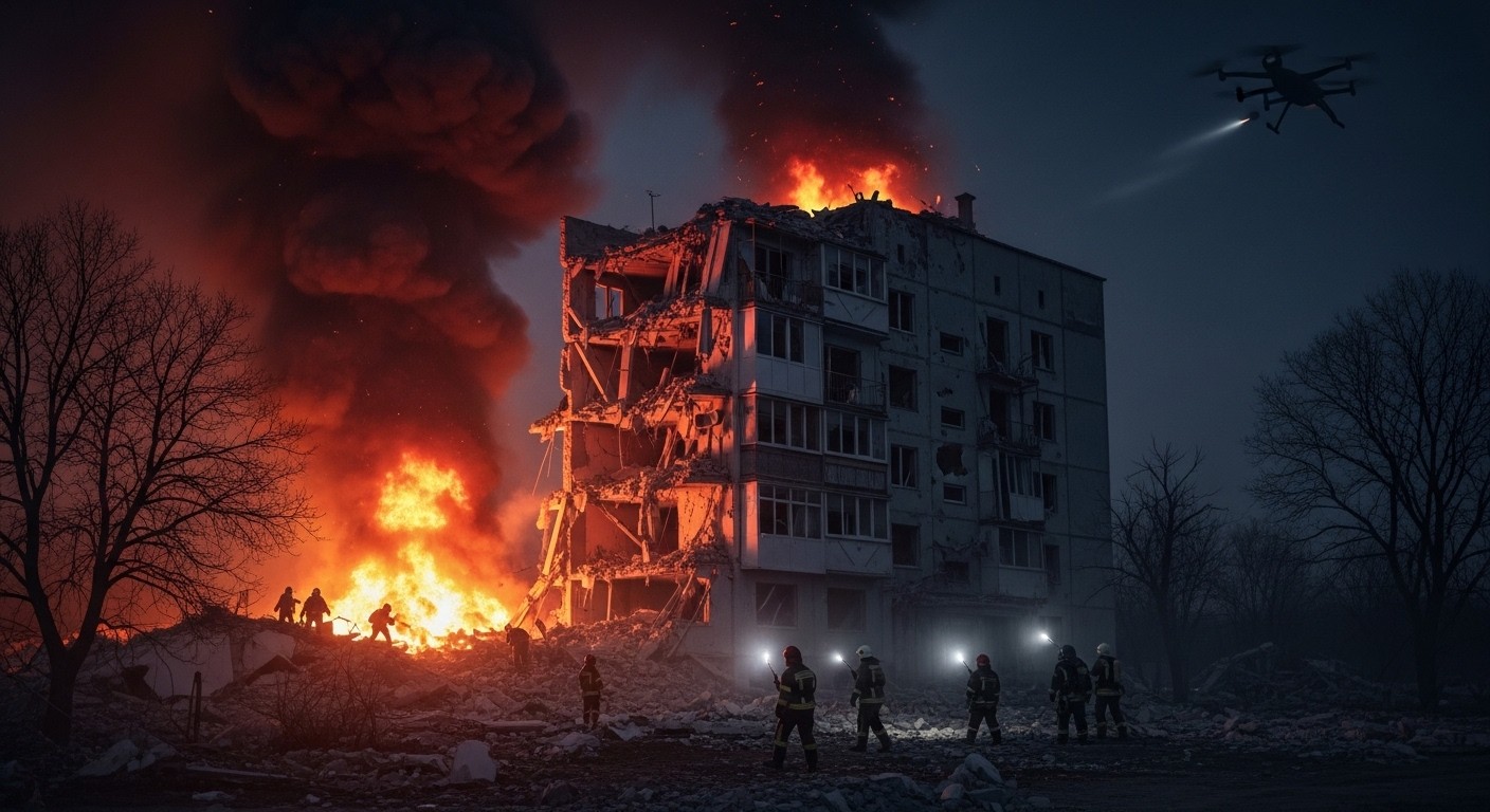 Frappes russes massives sur Kharkiv, Soumy et Dnipropetrovsk : au moins 12 morts dont des enfants dans un immeuble touché. Bilan et détails des attaques drones-missiles.