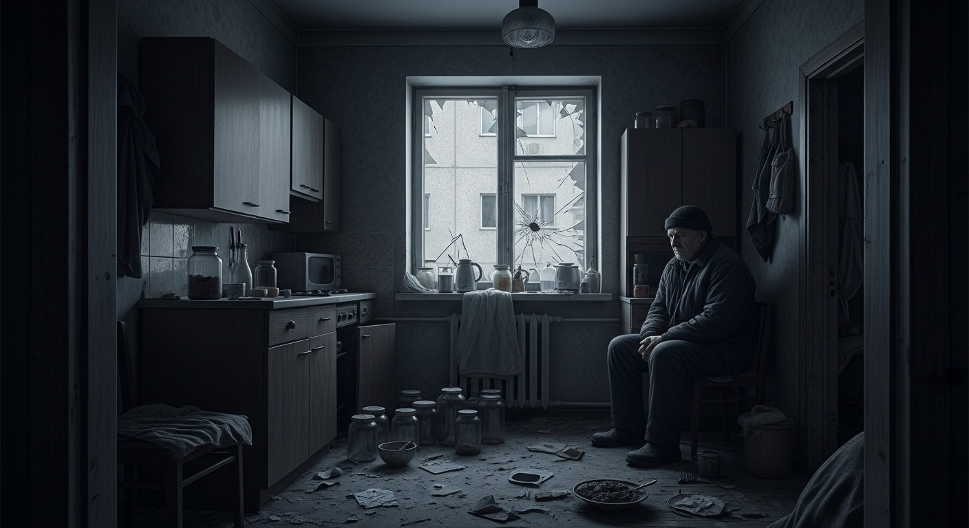 Découvrez l'histoire poignante d'un homme de 79 ans qui refuse de quitter son immeuble bombardé à Kharkiv. Seul face à la guerre, sans confort, il incarne la résilience ukrainienne. Un témoignage émouvant.