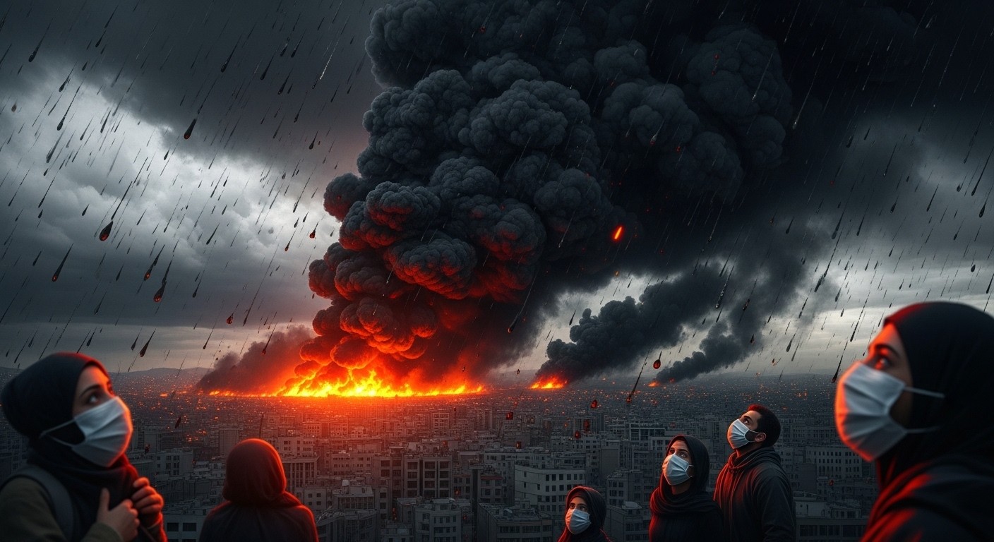 Découvrez les graves conséquences sanitaires et environnementales des frappes sur les dépôts pétroliers à Téhéran : nuage toxique, pluies acides et risques à long terme pour la population et la région.