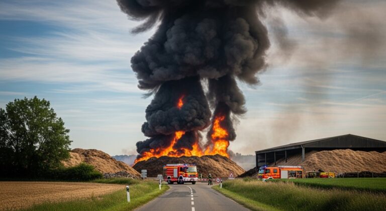 Incendie à Guibeville : Quand un Stock de Bois Met le Feu aux Routes