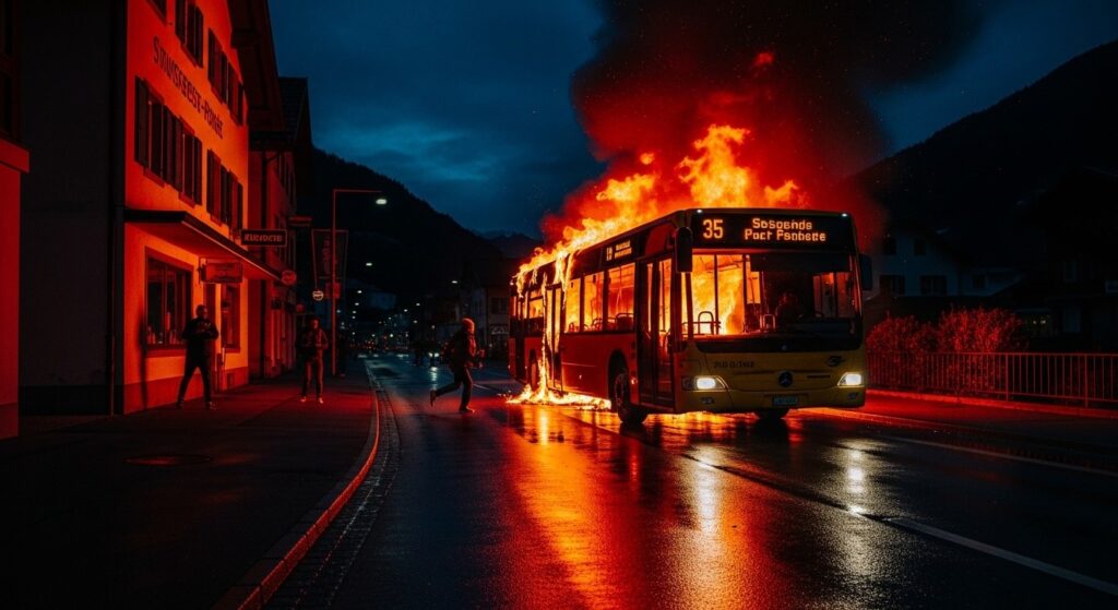 Incendie d’Autocar en Suisse : Six Morts et un Acte Désespéré