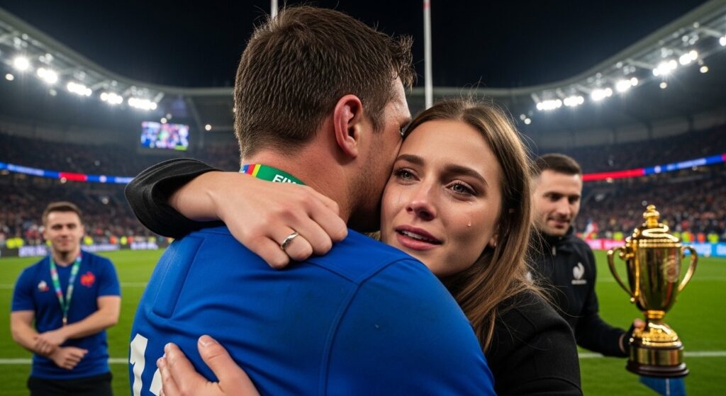 Iris Mittenaere et Antoine Dupont : Émotion Après Victoire Bleus