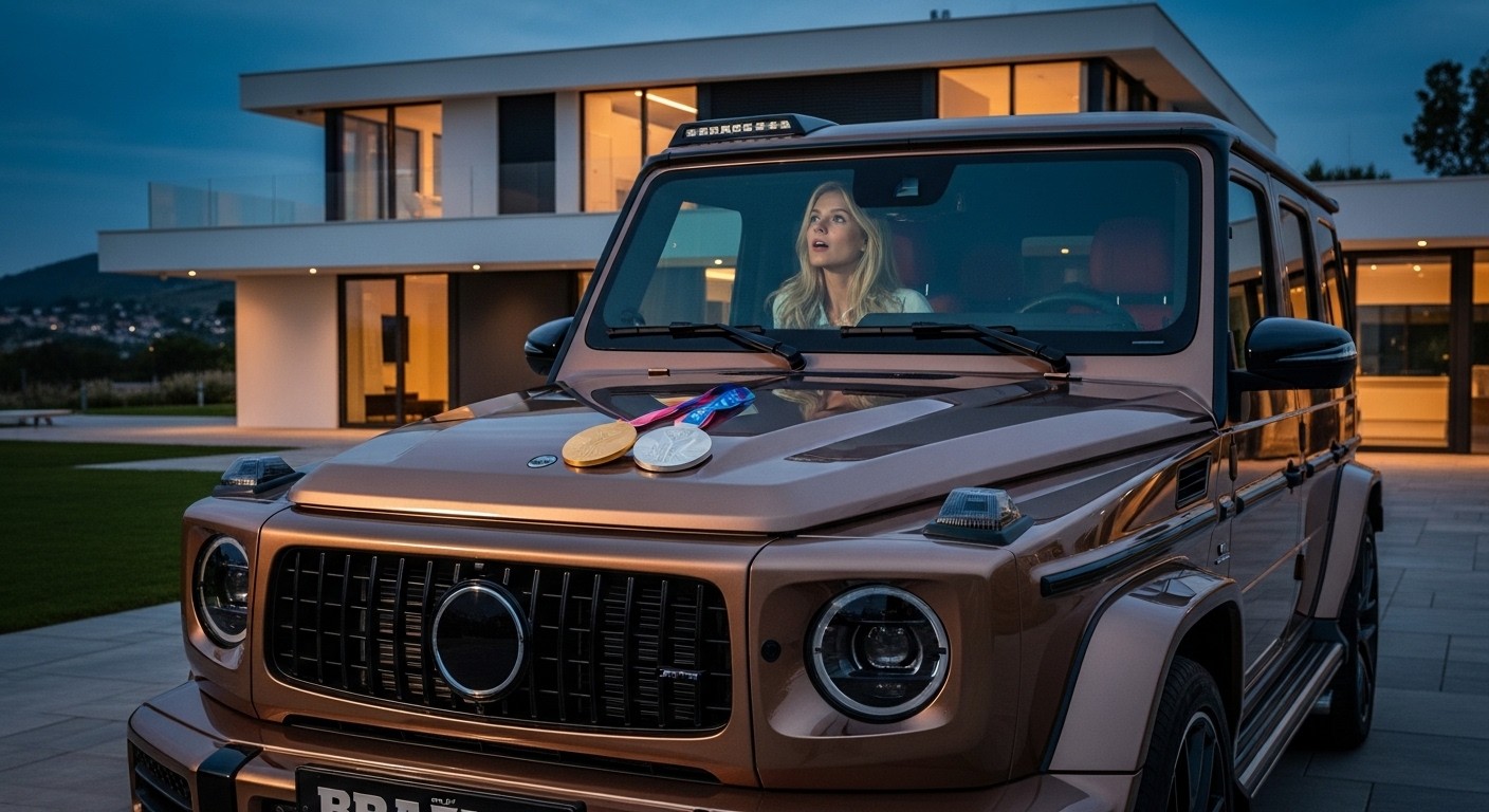 Découvrez le somptueux cadeau de Jake Paul à sa fiancée Jutta Leerdam : une Mercedes G Brabus bronze après son or et argent aux JO d'hiver 2026. Un geste qui fait rêver !