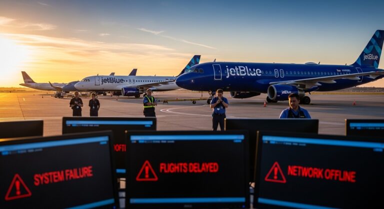 JetBlue : Panne Système et Arrêt au Sol des Vols