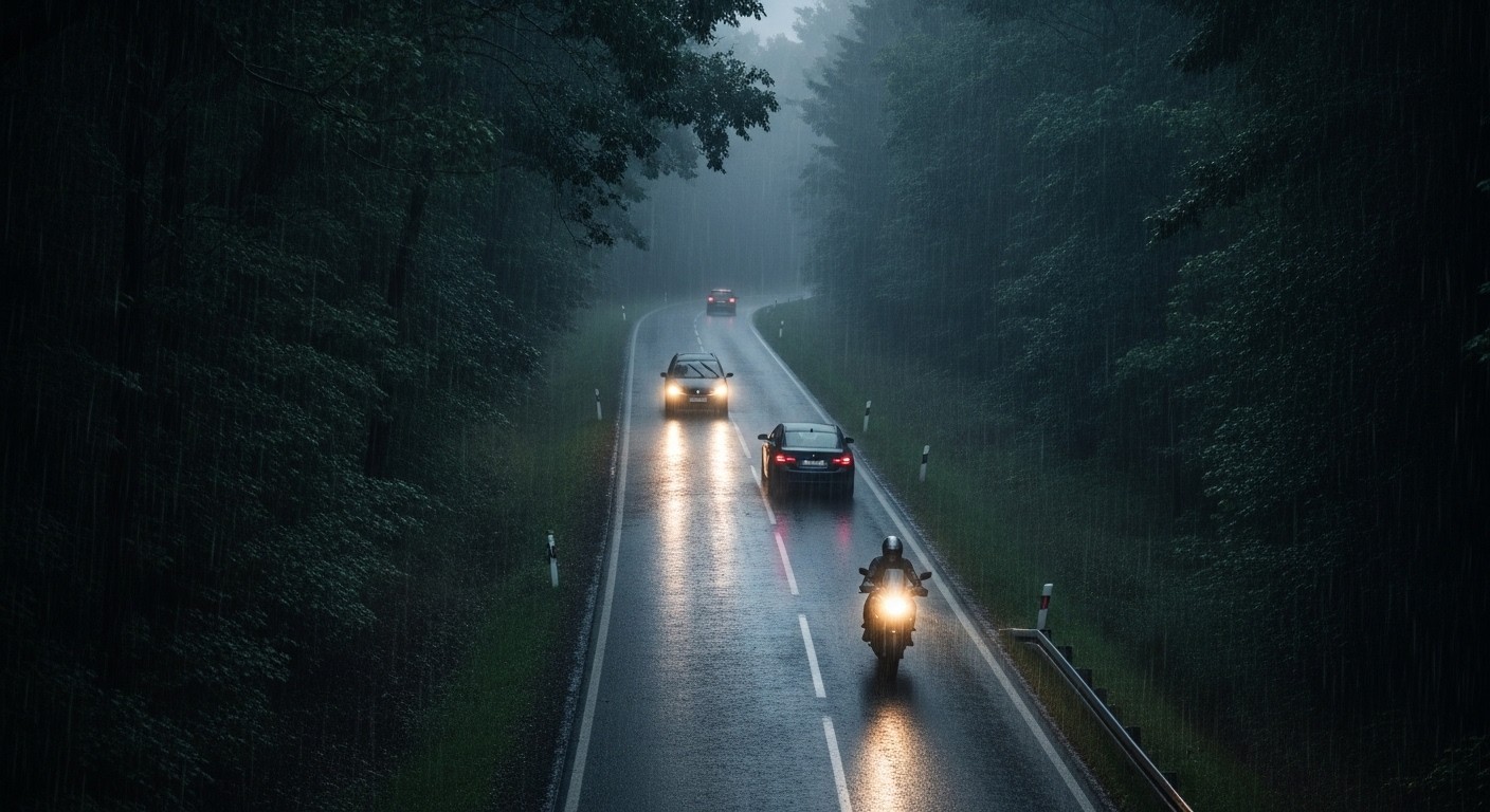 Un dépassement risqué sous forte pluie coûte la vie à un motard père de famille. Condamnation à 16 mois avec sursis : ce drame rappelle les dangers de l'imprudence au volant quand la visibilité chute.