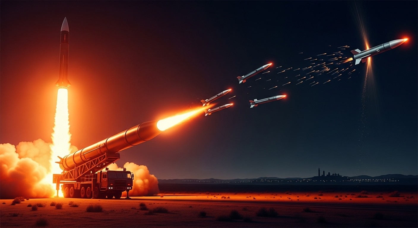 Découvrez le Khorramshahr 4, missile balistique iranien capable de transporter 1800 kg de charge, dont des sous-munitions, avec une portée jusqu'à 3000 km. Pourquoi il inquiète tant ? Analyse complète.