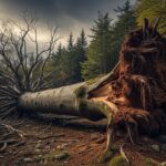 La Fin d’un Géant : Le Hêtre de 500 Ans Emporté par la Tempête