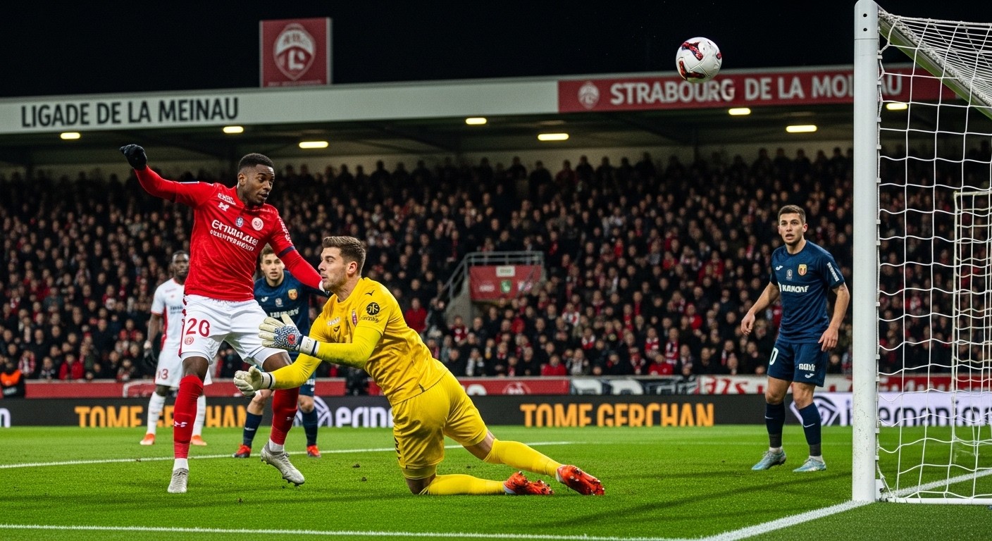 Lens concède un nul frustrant 1-1 à Strasbourg après Monaco. Panichelli et Sangaré buteurs. PSG peut prendre 4 points d'avance. Analyse complète du match et impacts classement.