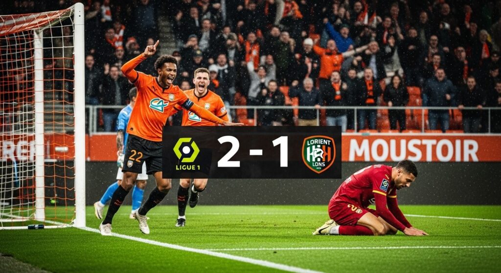 Lorient bat Lens 2-1 : Le PSG reste leader
