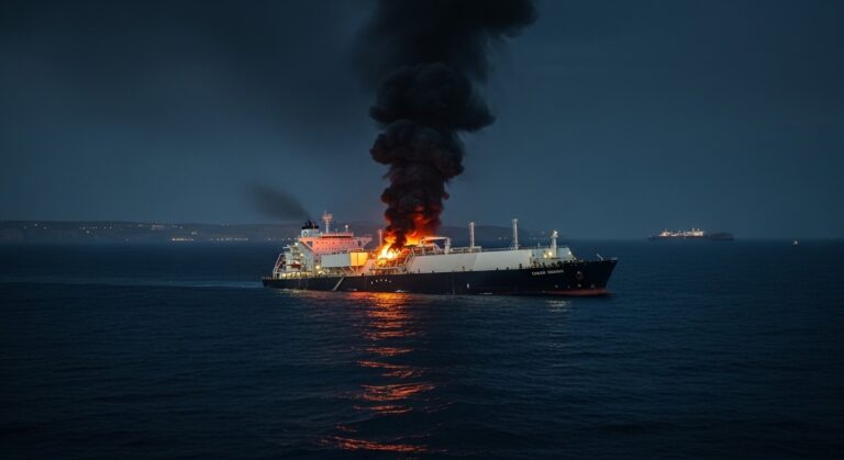 Méthanier Russe Attaqué Dérive Méditerranée