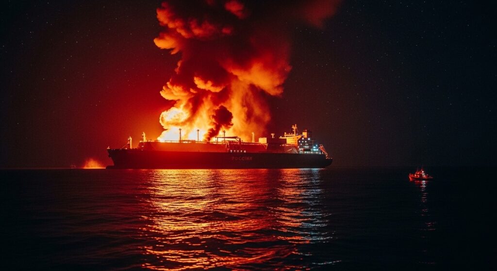 Méthanier Russe Coulé en Méditerranée : Ukraine Accusée