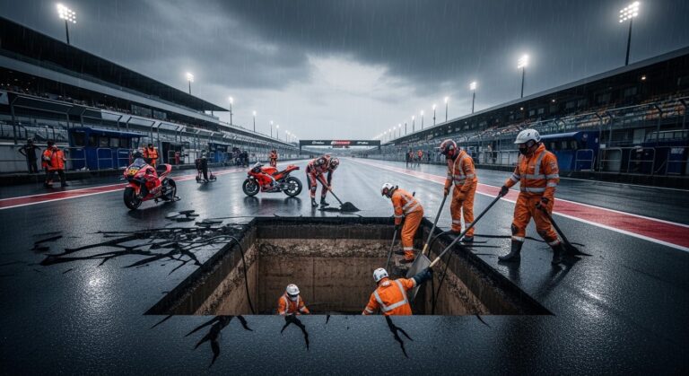 MotoGP Brésil : Un Trou Géant sur la Piste Retarde le Sprint