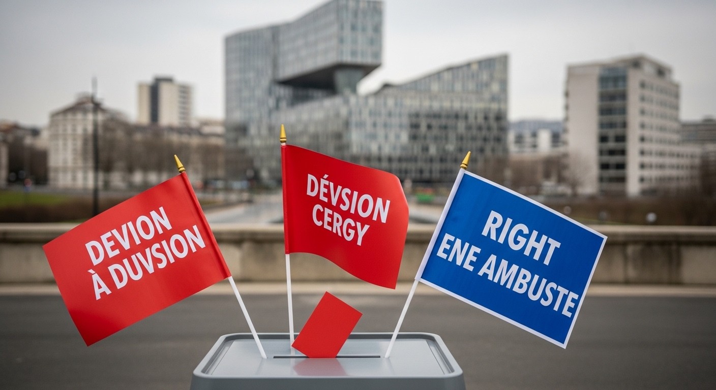 Découvrez l'analyse complète de la triangulaire à Cergy : gauche divisée, droite en embuscade. Qui l'emportera au second tour des municipales 2026 ? Suspense total !