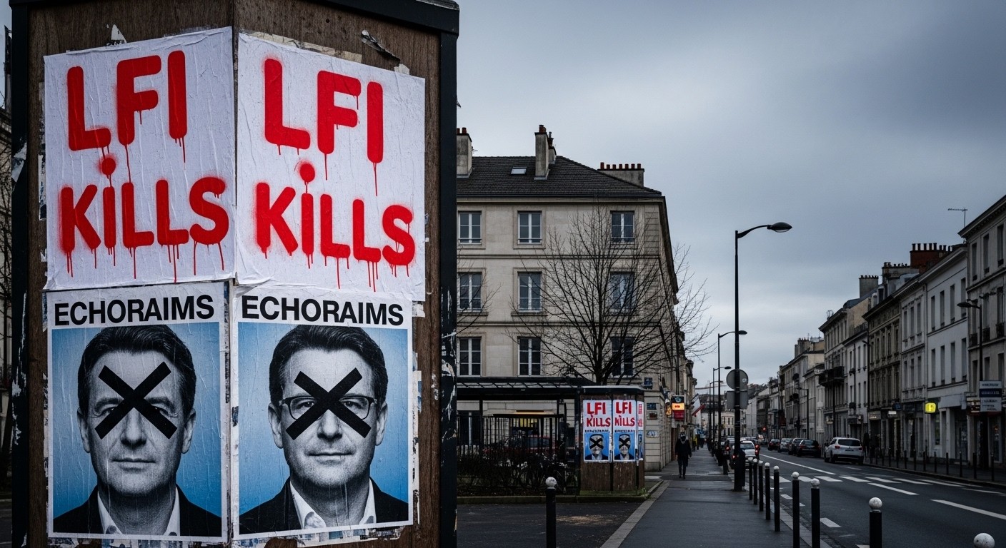 À Antony, des affiches de la liste d'union de la gauche taguées « LFI tue » avec yeux crevés. Le candidat dépose plainte face à ces menaces en pleine campagne municipale 2026. Décryptage.