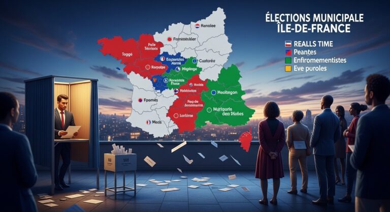 Municipales 2026 en Île-de-France : Carte et Résultats du Premier Tour