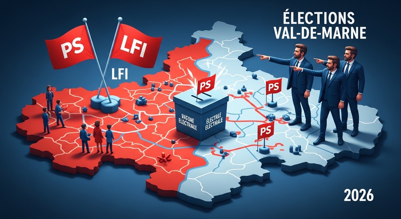 Dans le Val-de-Marne, la droite exige du PS une rupture claire avec LFI malgré le refus national d'accord. Alliances locales persistent : quelles conséquences pour les municipales ? Décryptage complet.