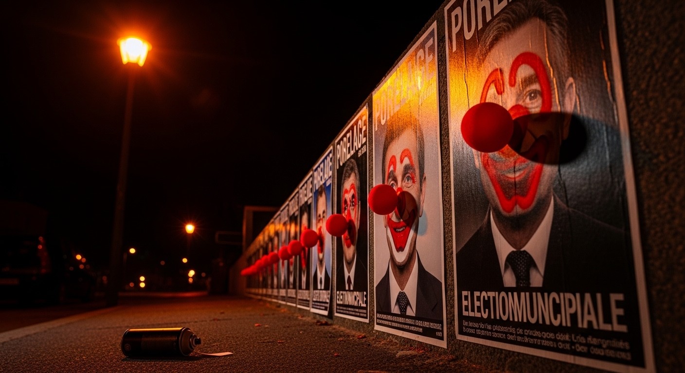 À Vigneux-sur-Seine, des nez de clown tagués sur des affiches électorales déclenchent une plainte contre l'adjoint à la sécurité. Plongée dans cette affaire surréaliste qui agite les municipales 2026.