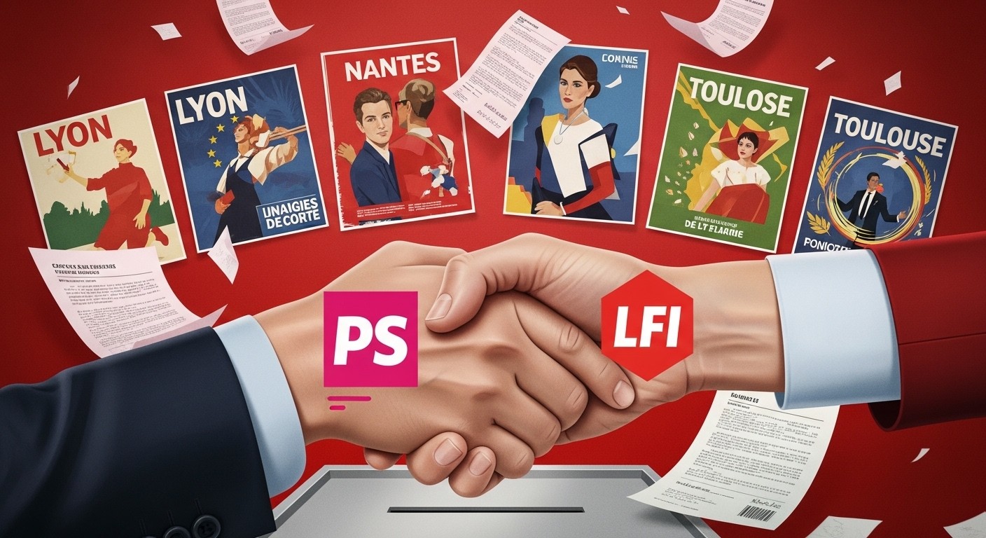 Découvrez dans quelles villes comme Lyon, Nantes, Toulouse, Grenoble le PS et LFI ont fusionné au second tour des municipales 2026 pour tenter de battre la droite.