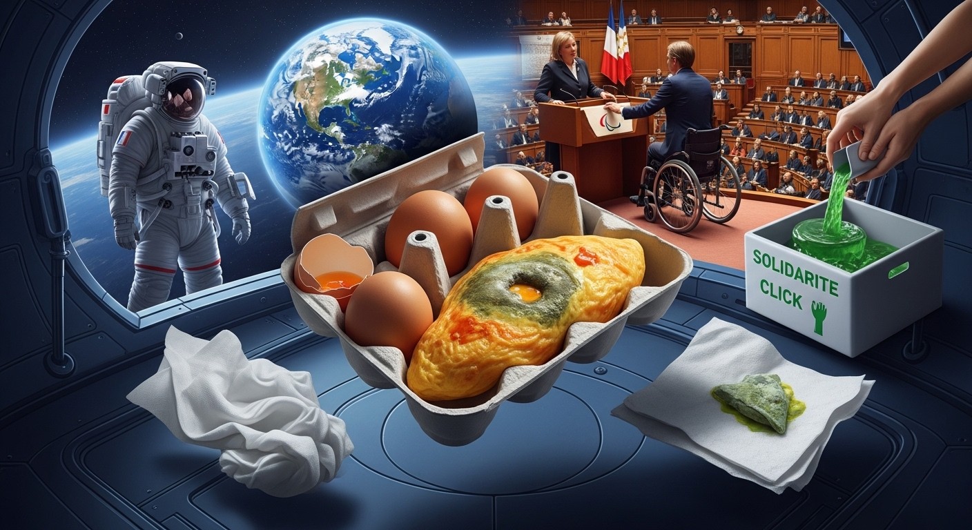 Découvrez les coulisses surprenantes de la semaine : omelette moisie dans l'ISS avec une astronaute française, un député paralympique inspirant et la générosité des Français qui touche le cœur. Anecdotes insolites à lire !