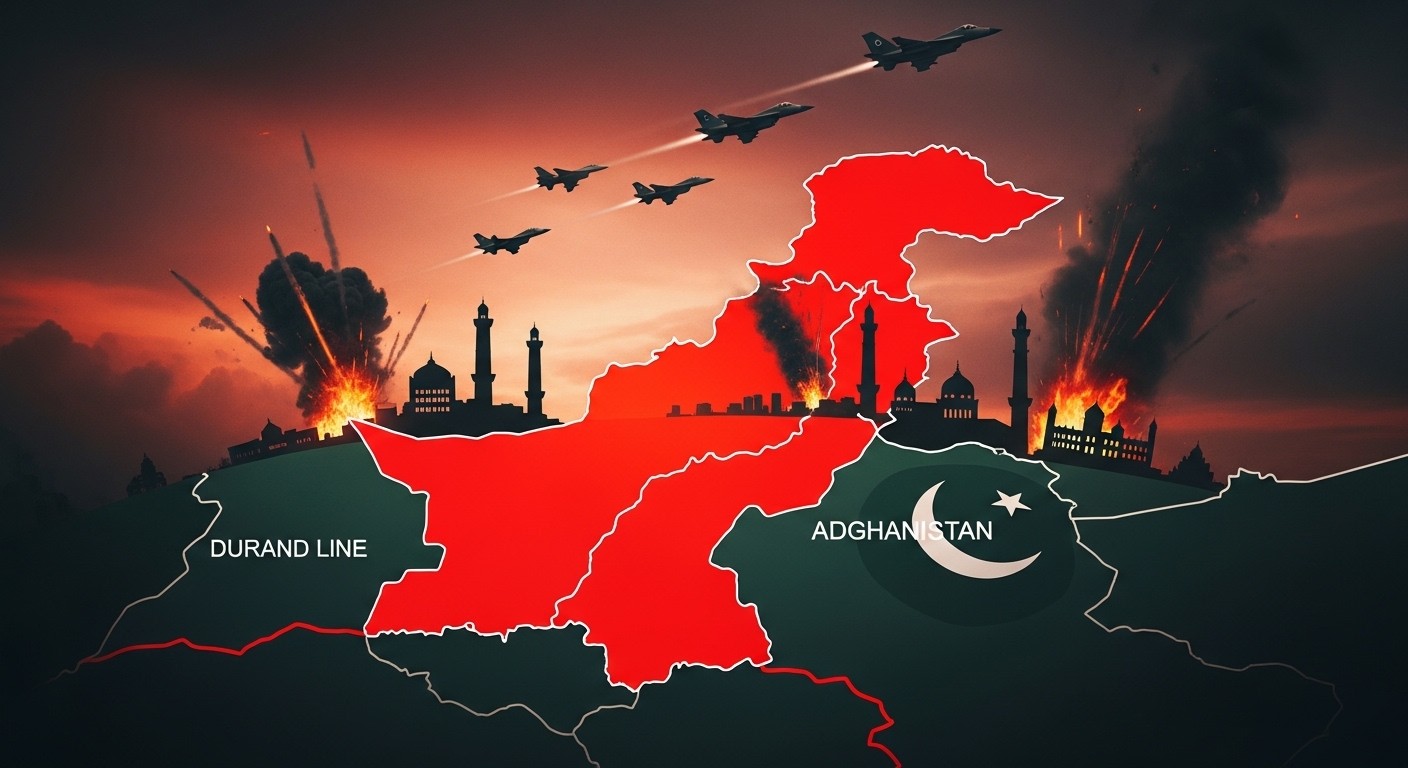 Le Pakistan déclare la guerre ouverte aux talibans après des frappes sur Kaboul et Kandahar. Escalade des tensions à la frontière : causes, déroulement et risques régionaux.