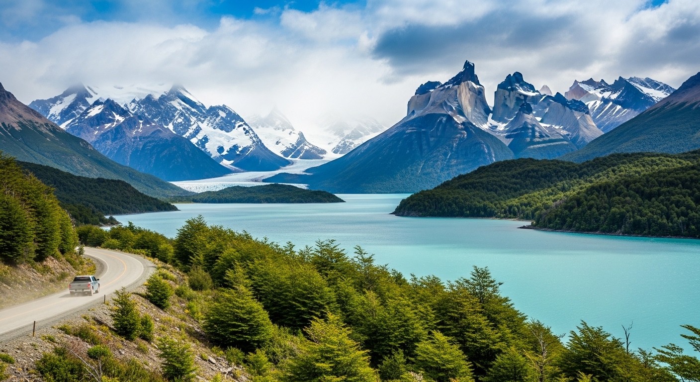 Découvrez la Patagonie chilienne côté Aysén : carretera austral poussiéreuse, lac General Carrera turquoise, glaciers et forêts luxuriantes. Un voyage brut et inoubliable au bout du monde chilien.