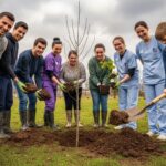 Patients en Psychiatrie Plantent des Arbres à Saint-Maurice