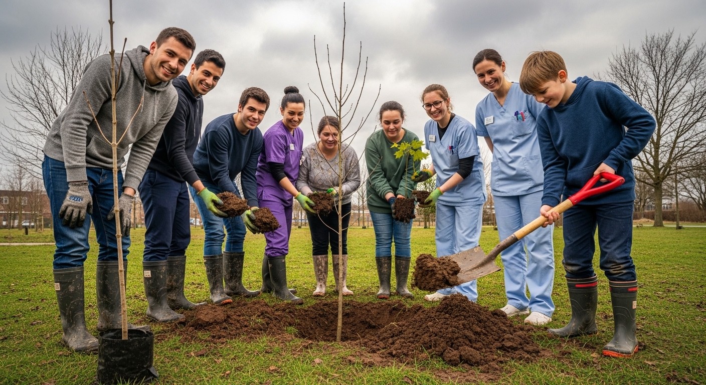 Découvrez comment des patients en psychiatrie des Hôpitaux Paris Est Val-de-Marne ont planté des arbres pour aider la nature et favoriser le lien social, dans le cadre d'un grand plan départemental écologique.