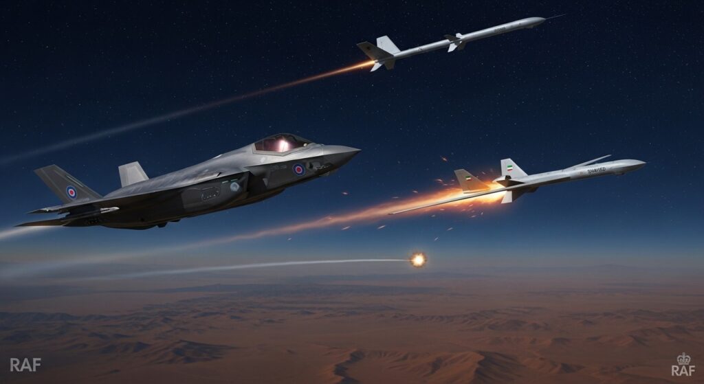 Pilote Britannique F-35 : Premier Tir au Combat sur Drone Iranien